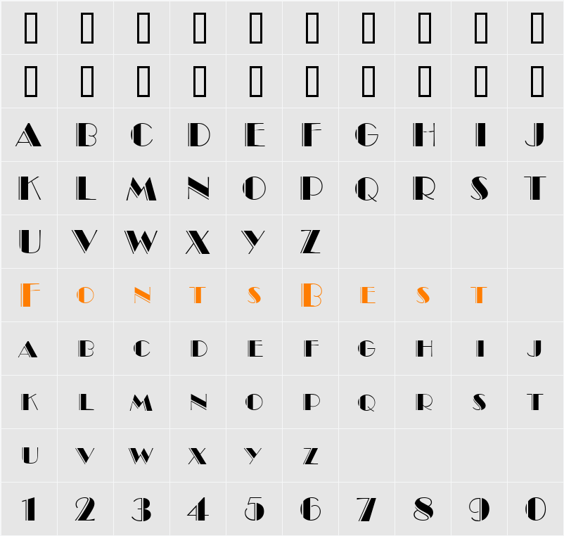 Brando Engraved Character Map