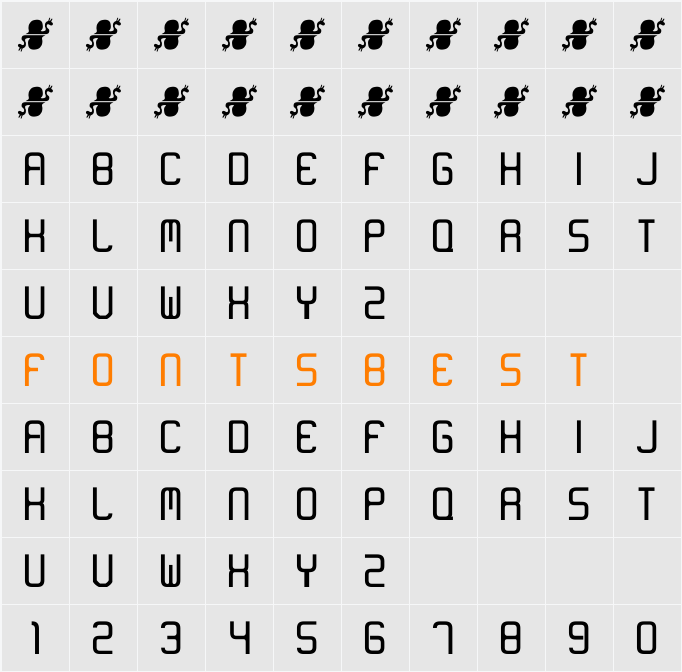 neon-like Character Map
