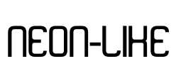 neon-like Font Image