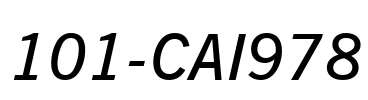101-CAI978 Font Image