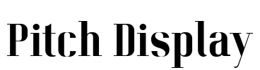 Pitch Display Font Image
