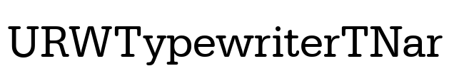 URWTypewriterTNar Font Image