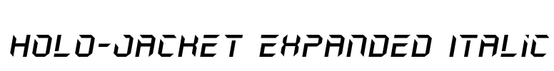 Holo-Jacket Expanded Italic Font Image