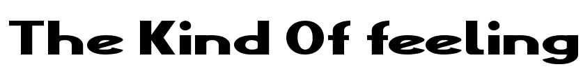 The Kind Of feeling Font Image