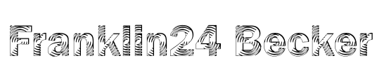 Franklin24 Becker Font Image