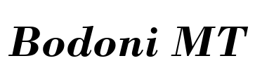 Bodoni MT Font Image