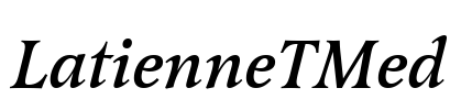 LatienneTMed Font Image