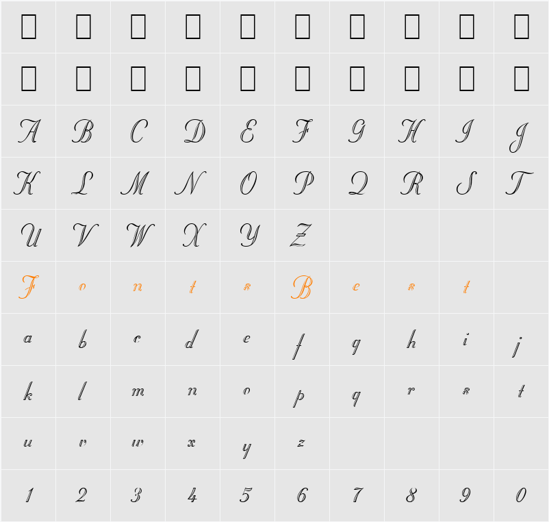 Studio Character Map