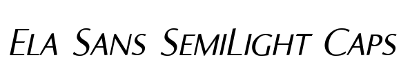 Ela Sans SemiLight Caps