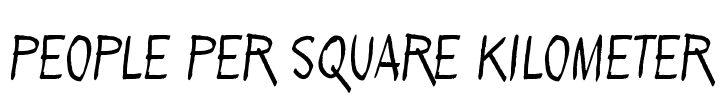 People per square kilometer Font Image
