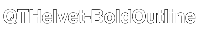 QTHelvet-BoldOutline Font Image