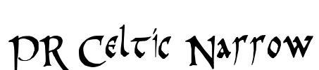 PR Celtic Narrow Font Image