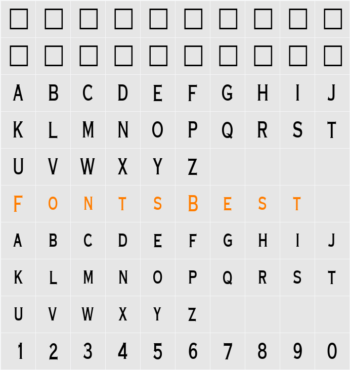 Font-a-holic Regular Character Map