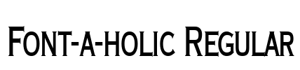 Font-a-holic Regular Font Image