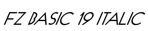 FZ BASIC 19 ITALIC Font Image