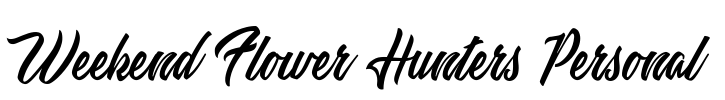 Weekend Flower Hunters Personal Font Image