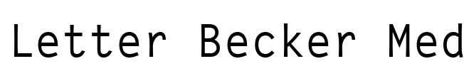 Letter Becker Med Font Image