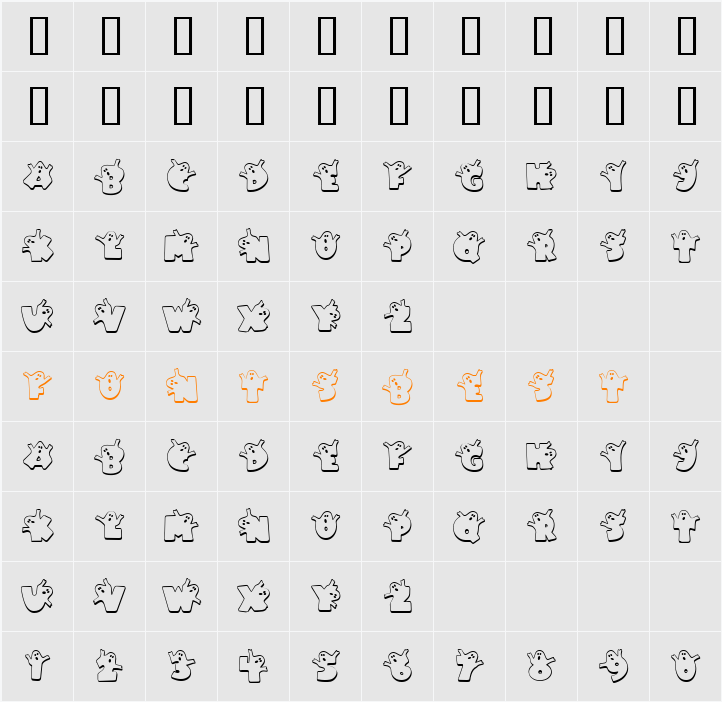 LD Ghouls Character Map