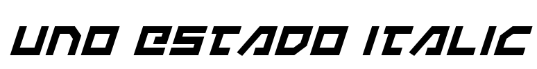 Uno Estado Italic Font Image