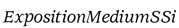 ExpositionMediumSSi Font Image