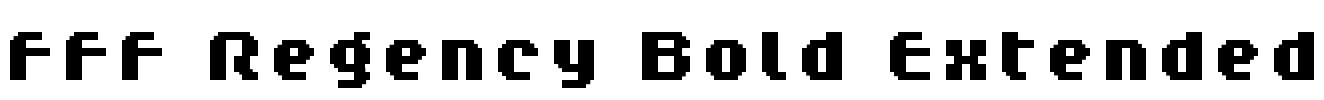 FFF Regency Bold Extended Font Image