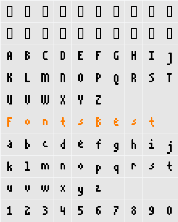 Lithium Character Map