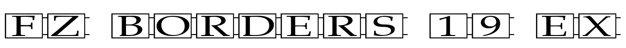 FZ BORDERS 19 EX Font Image