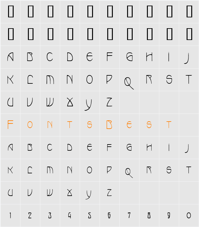 MarloweCondensed Character Map