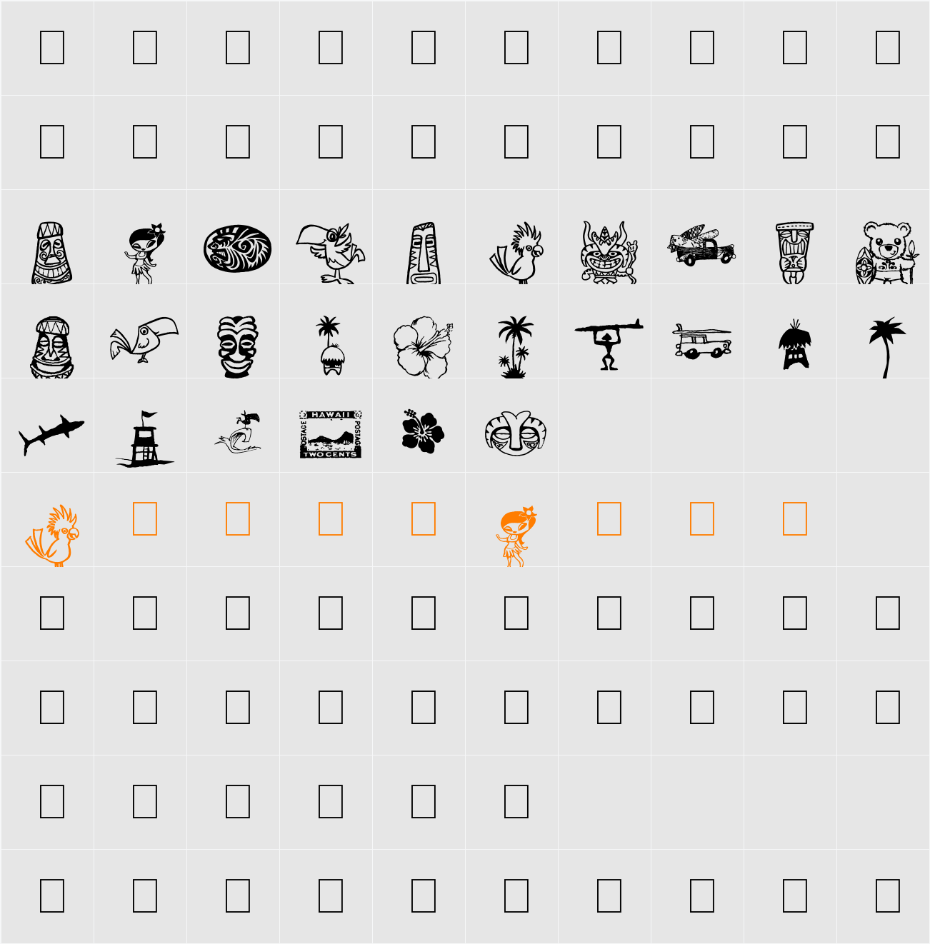 Tiki Club Character Map