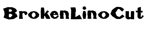 BrokenLinoCut Font Image