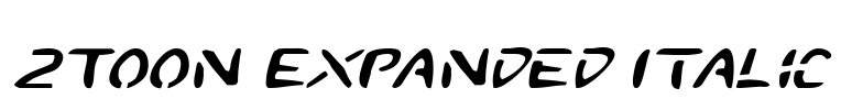 2Toon Expanded Italic Font Image