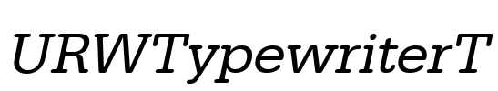 URWTypewriterT Font Image