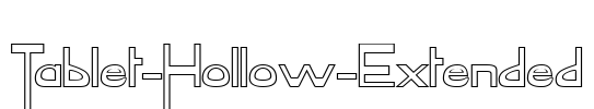 Tablet-Hollow-Extended Font Image