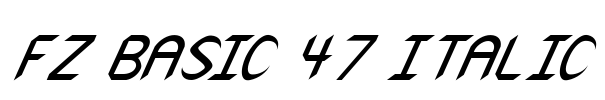 FZ BASIC 47 ITALIC Font Image