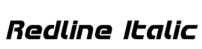 Redline Italic Font Image