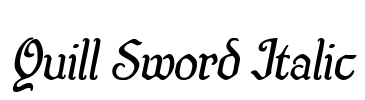 Quill Sword Italic Font Image