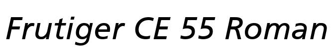 Frutiger CE 55 Roman