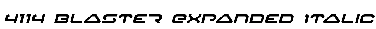 4114 Blaster Expanded Italic Font Image