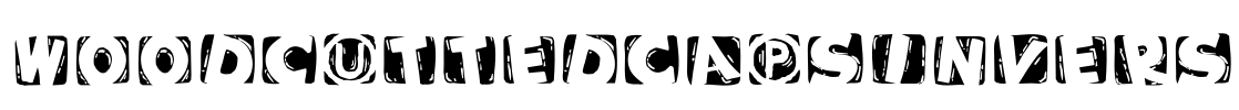 WoodcuttedCapsInvers Font Image