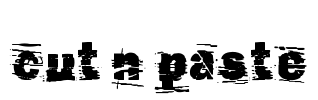 cut n paste Font Image