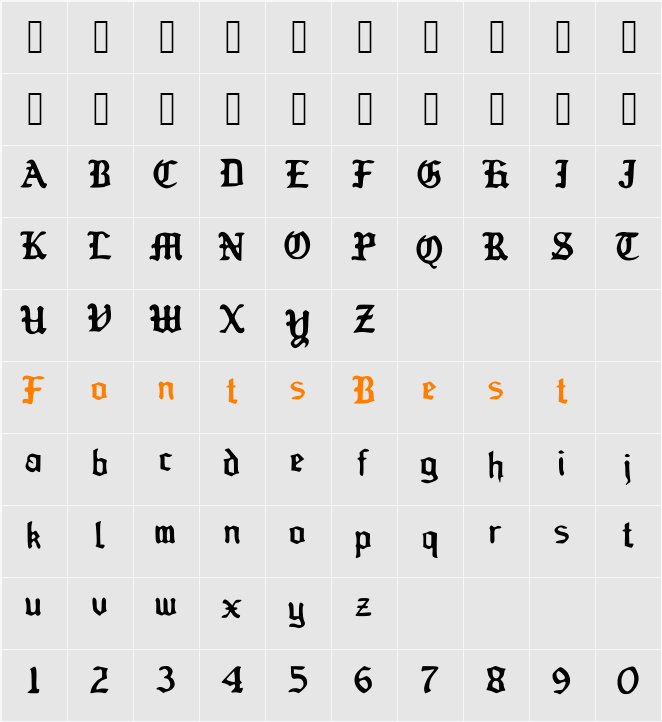 Old_Englished_Boots Character Map