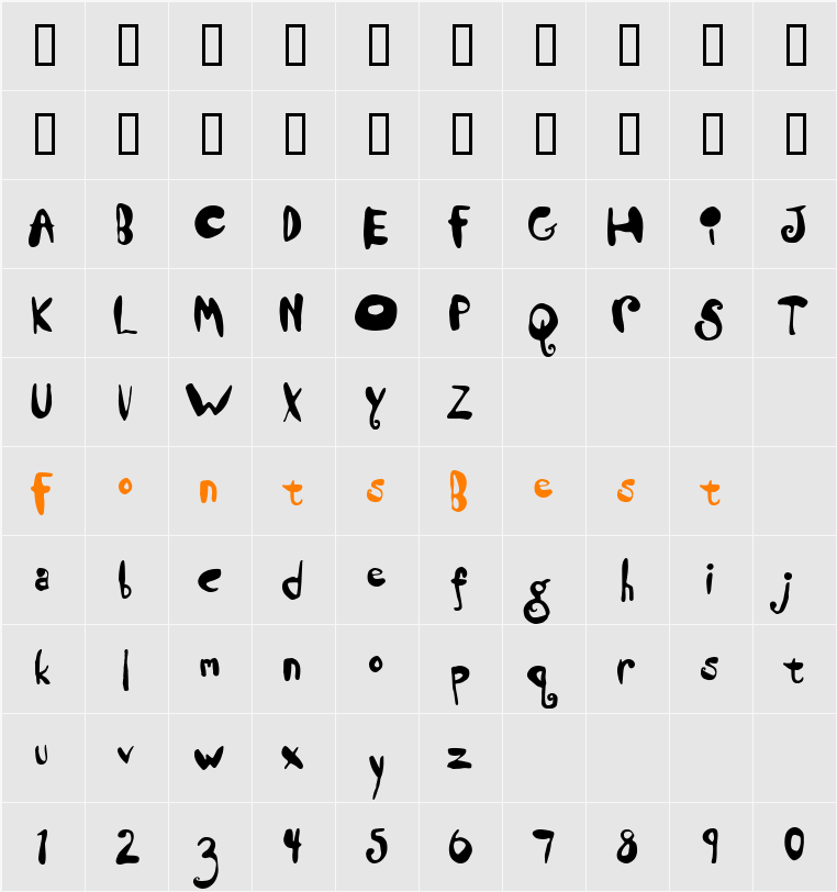LillaFunk! Character Map