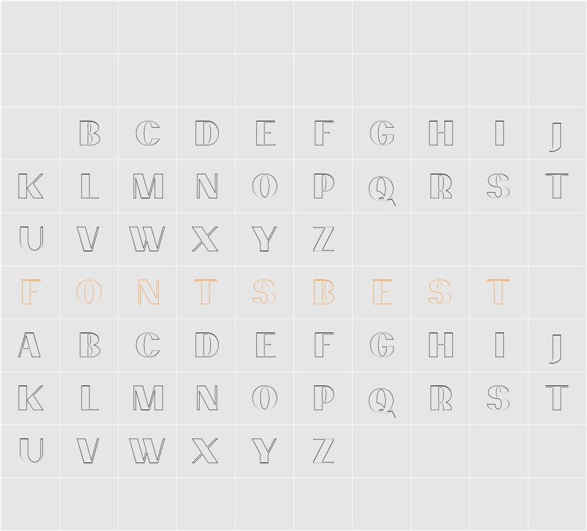 PassionSansPDca Character Map