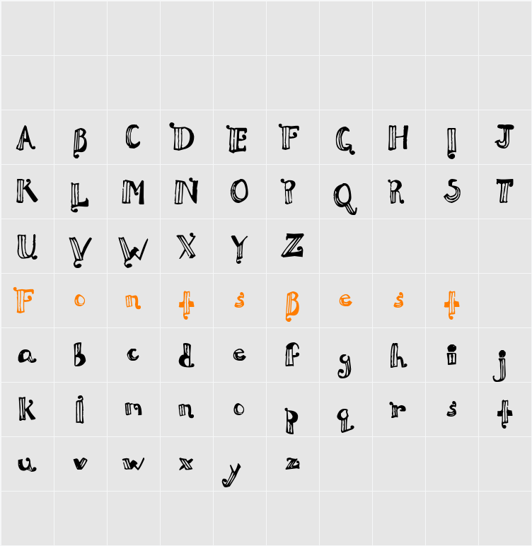 Doux Papàya  Character Map