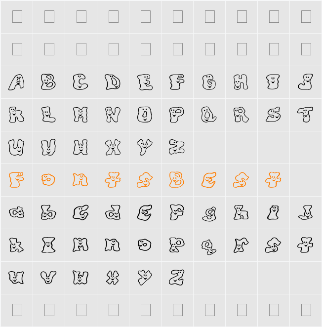 silly_willys Character Map