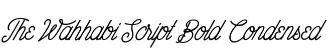 The Wahhabi Script Bold Condensed Font Image