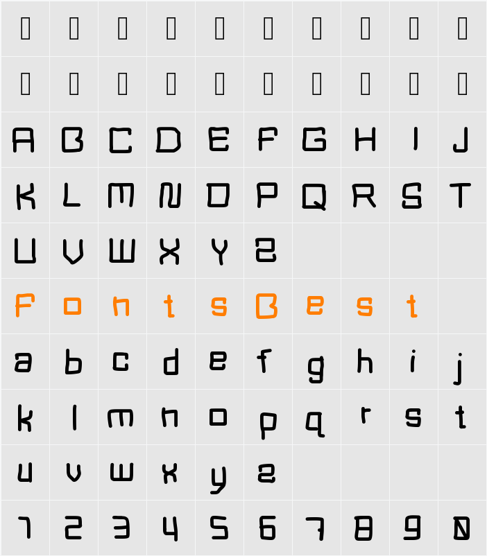 MBBlockType Character Map