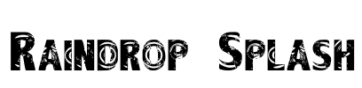Raindrop Splash Font Image