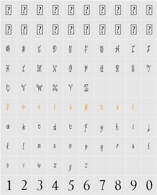 Pixie Moon Character Map