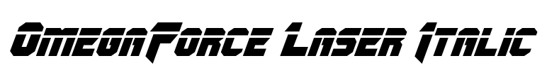 OmegaForce Laser Italic Font Image
